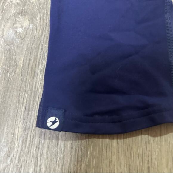 Oiselle Blue Cropped Side Pocket Leggings - Picture 3 of 8